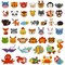 Wrapables Diamond Art Kits, 5D Gem Painting DIY Arts & Crafts Stickers, 44pcs Assorted Animals